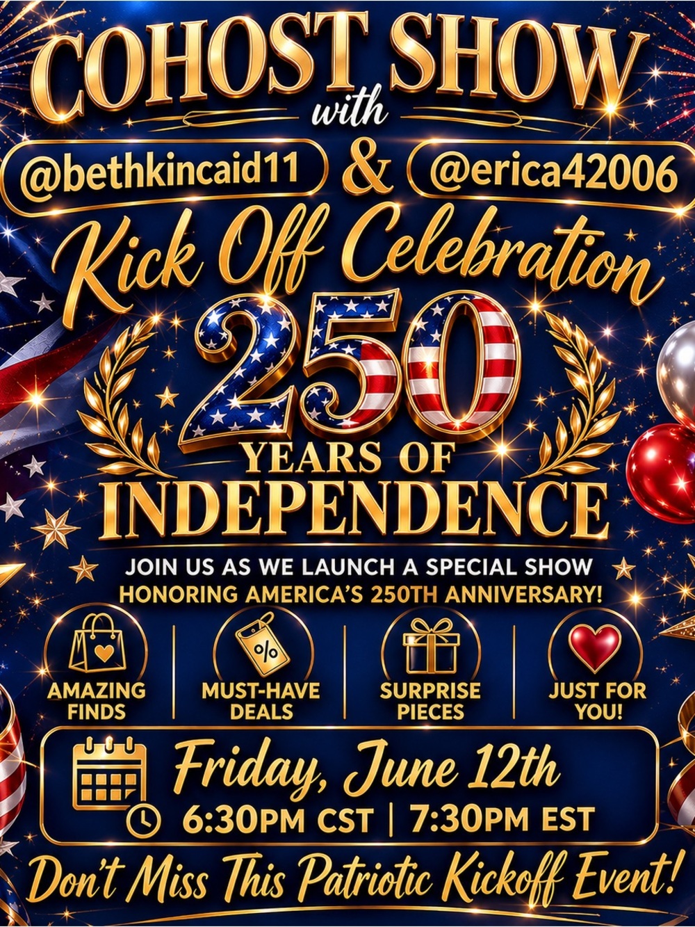 Co-host Show Flyer @bethkincaid11
